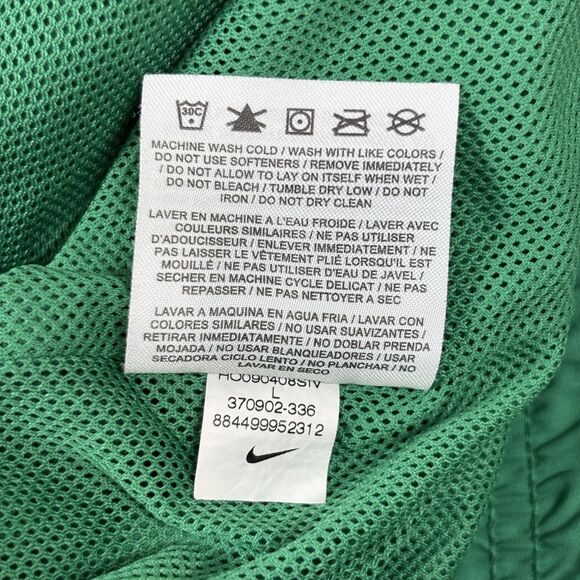 Nike Jacket Women's Large 12-14 Green Track Full Zip Windbreaker Pockets Vented - Picture 8 of 8